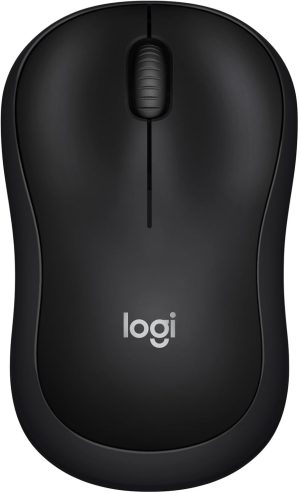 Logitech M220 SILENT Wireless Mouse, 2.4 GHz with USB Receiver, 1000 DPI Optical Tracking, 18-Month Battery, Ambidextrous, Compatible with PC, Mac, Laptop – Black